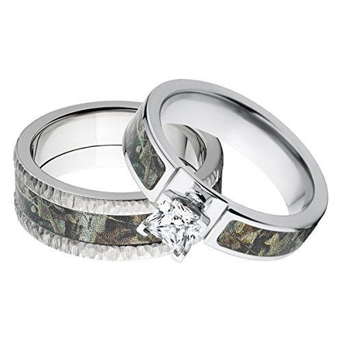 His And Her Camo Wedding Ring Sets
 8 best Camo Rings and Wedding bands images on Pinterest