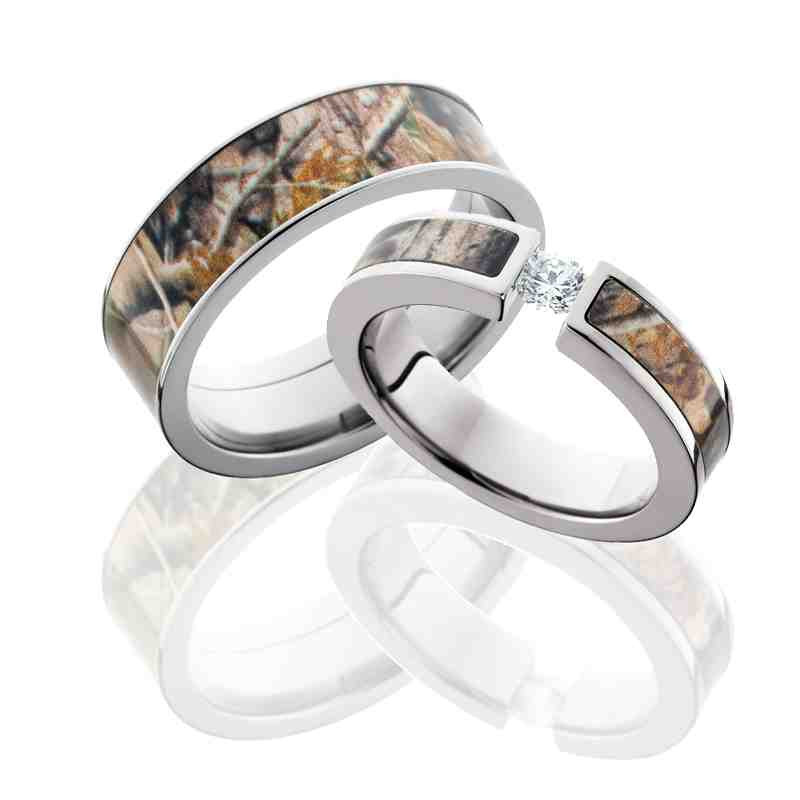 His And Her Camo Wedding Ring Sets
 Camo Wedding Ring Sets For Him And Her Wedding and