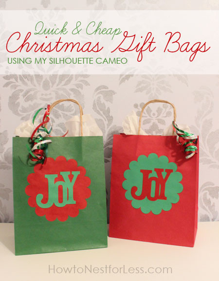 Holiday Gift Bag Ideas
 Quick & Easy Christmas Gift Bags using my Silhouette