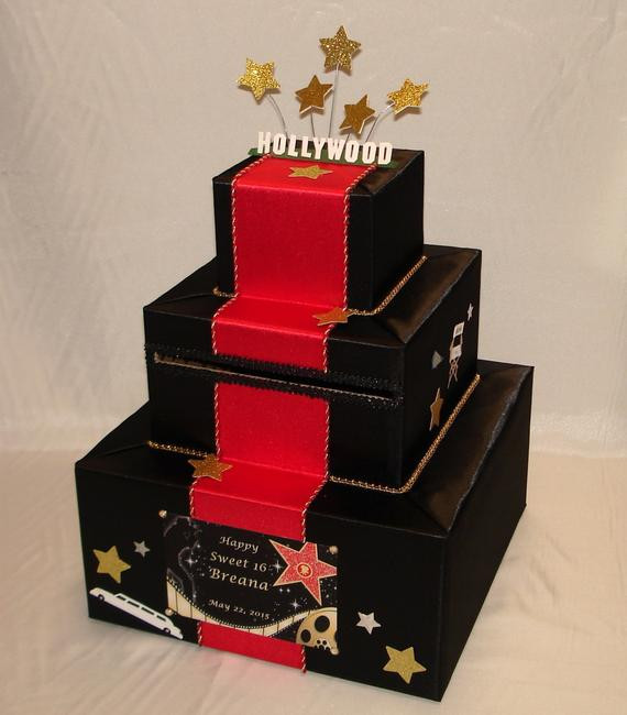 Hollywood Graduation Party Ideas
 Hollywood theme Card Box for any occasion