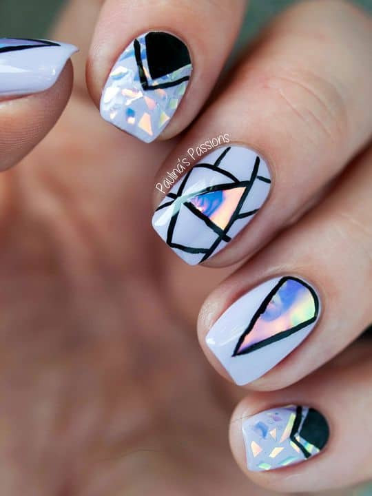 Holographic Nail Art
 35 Awesome Holographic Nail Designs to Copy 2020