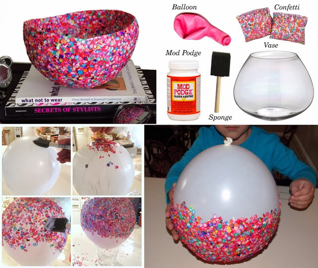 Home Craft Ideas Kids
 DIY Craft Project– Confetti Bowls Find Fun Art Projects