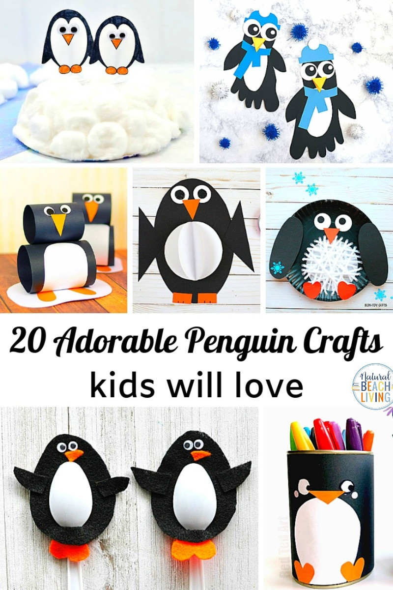 Home Craft Ideas Kids
 25 Penguin Crafts for Kids Natural Beach Living