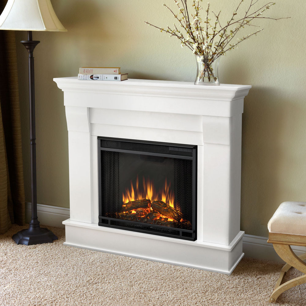 Home Electric Fireplace
 Real Flame White Chateau Electric Fireplace