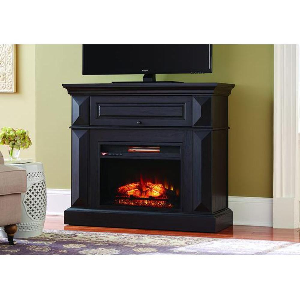 Home Electric Fireplace
 Real Flame Ashley 48 in Electric Fireplace in White 7100E