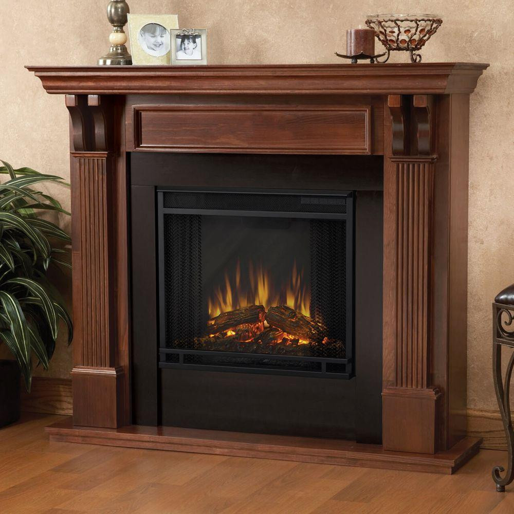 Home Electric Fireplace
 Real Flame Ashley 48 in Electric Fireplace in Mahogany
