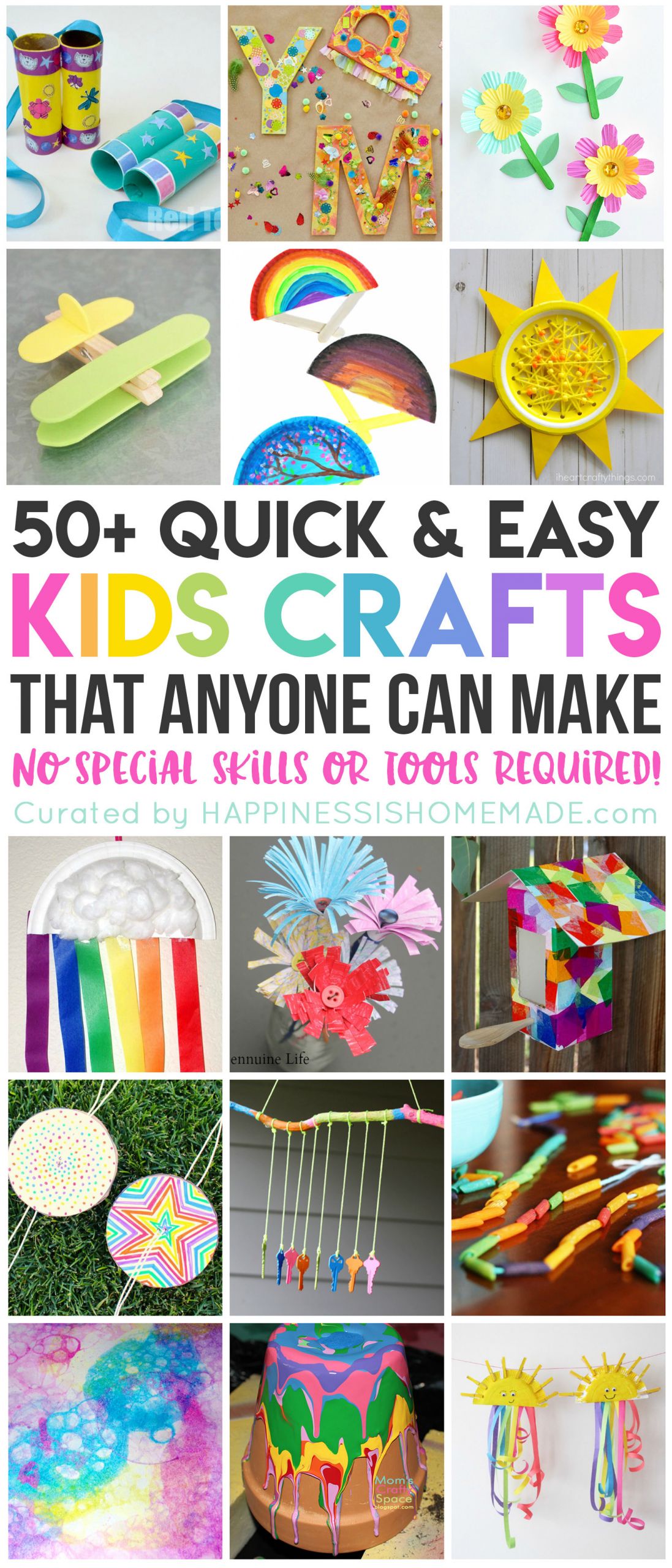 Homemade Crafts For Toddlers
 50 Quick & Easy Kids Crafts that ANYONE Can Make