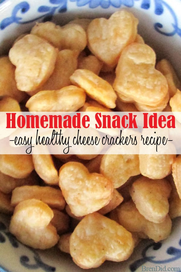 Homemade Snacks Recipe
 Healthy Snack Idea Homemade Cheese Crackers Recipe Bren Did