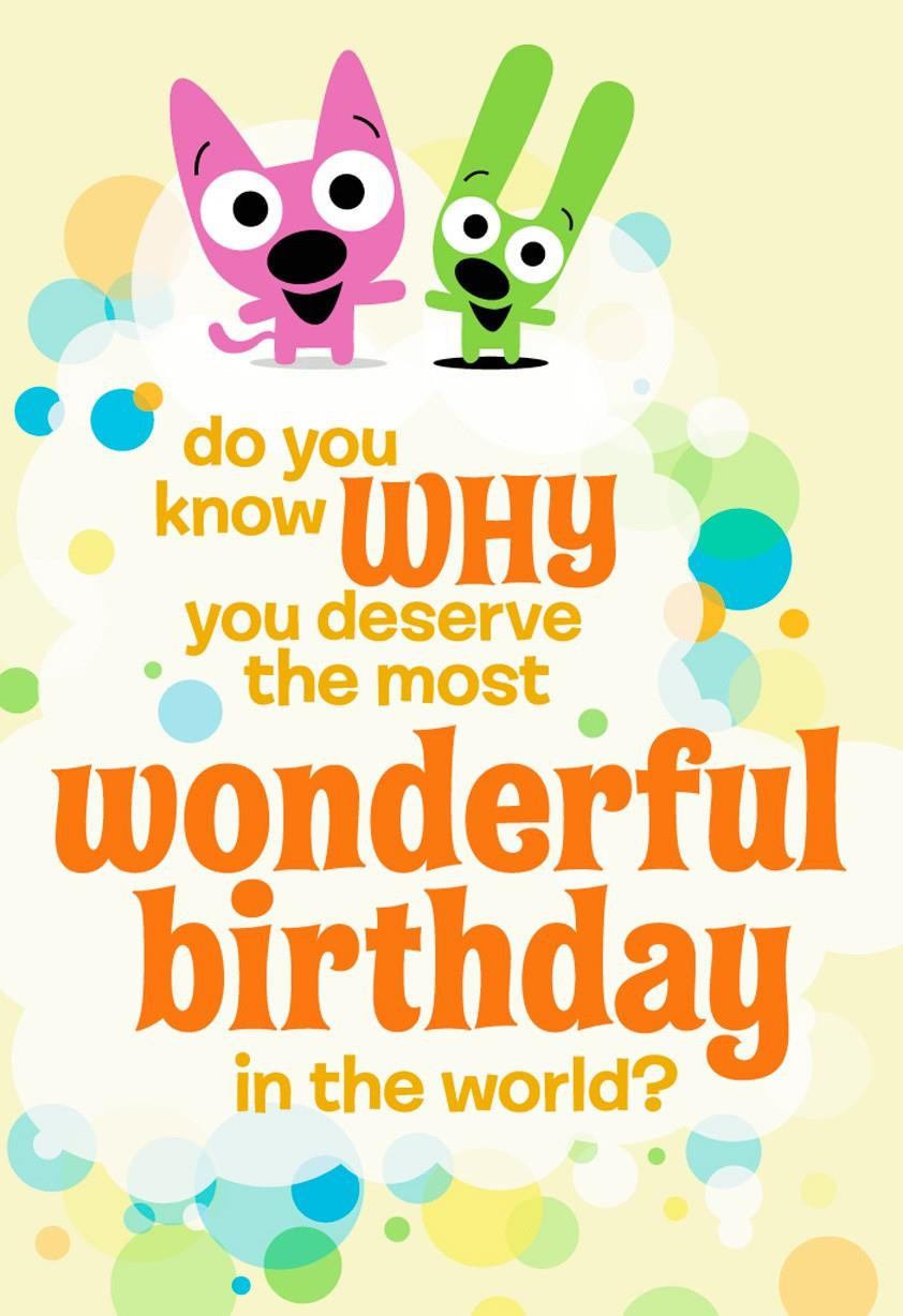 Hoops And Yoyo Birthday Cards
 hoops&yoyo™ Wonderful Funny Birthday Sound Card Greeting