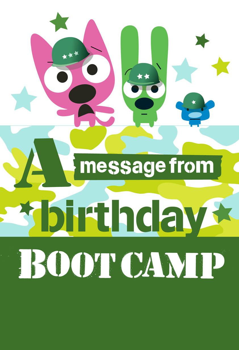 Hoops And Yoyo Birthday Cards
 hoops&yoyo™ Boot Camp Birthday Card With Sound Greeting