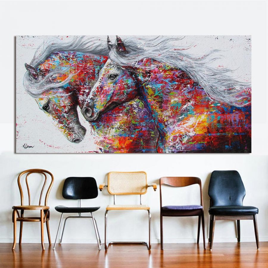 Horse Decor For Living Room
 Gifts for Horse Lovers Two Running Horse Wall Art Picture