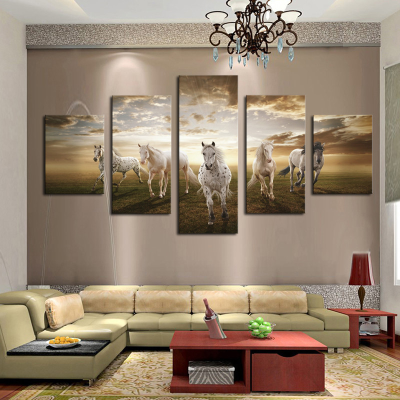 Horse Decor For Living Room
 5 Pieces Home Decor For Living Room Running Horse Modern