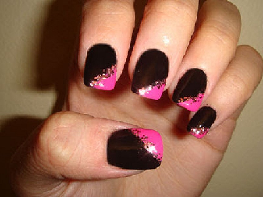 Hot Pink Nail Art
 51 Most Stylish Black And Pink Nail Art Design Ideas