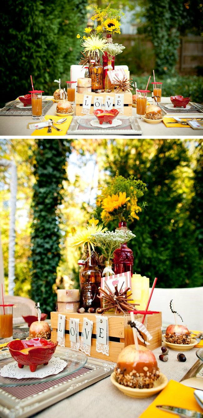 House Engagement Party Ideas
 Apple Themed Autumn Engagement Party Celebrations at Home