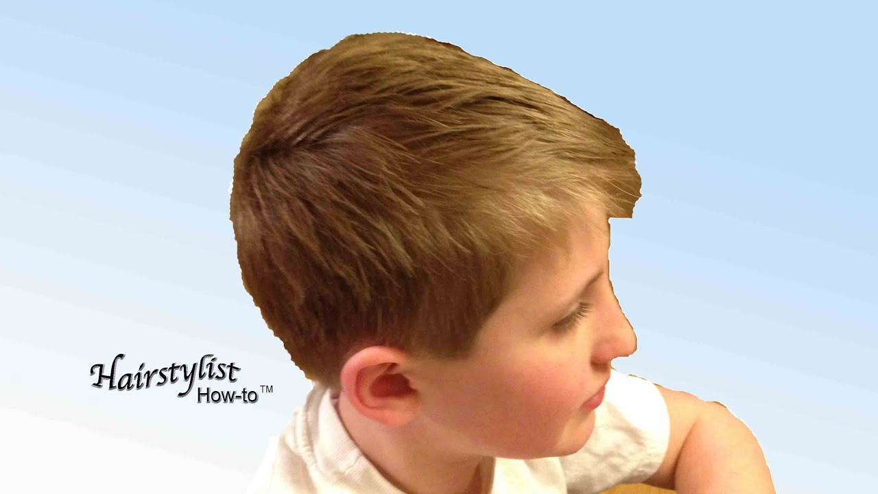How To Cut A Little Boy Hair
 How to do a Boy s Haircut Scissor Over b Dry