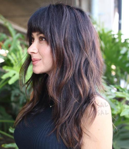 How To Cut Bangs On Long Hair
 18 Beautiful and Effortless Layered Haircuts with Bangs