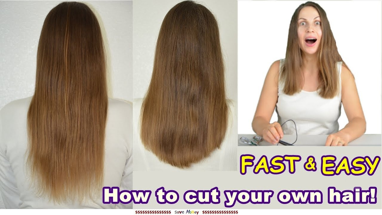 How To Cut Long Hair Yourself
 Funny Easy Way to Cut Your Own Hair Cutting Long Hair U