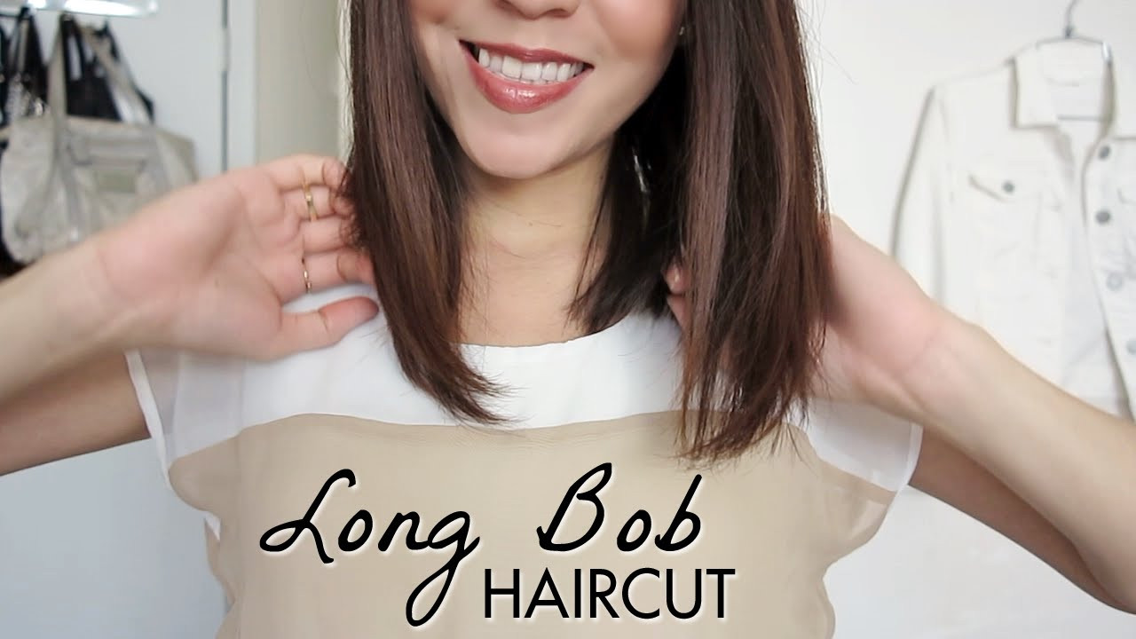 How To Cut Your Own Hair Long
 Long Bob Haircut Tutorial How to Cut Your Own Hair