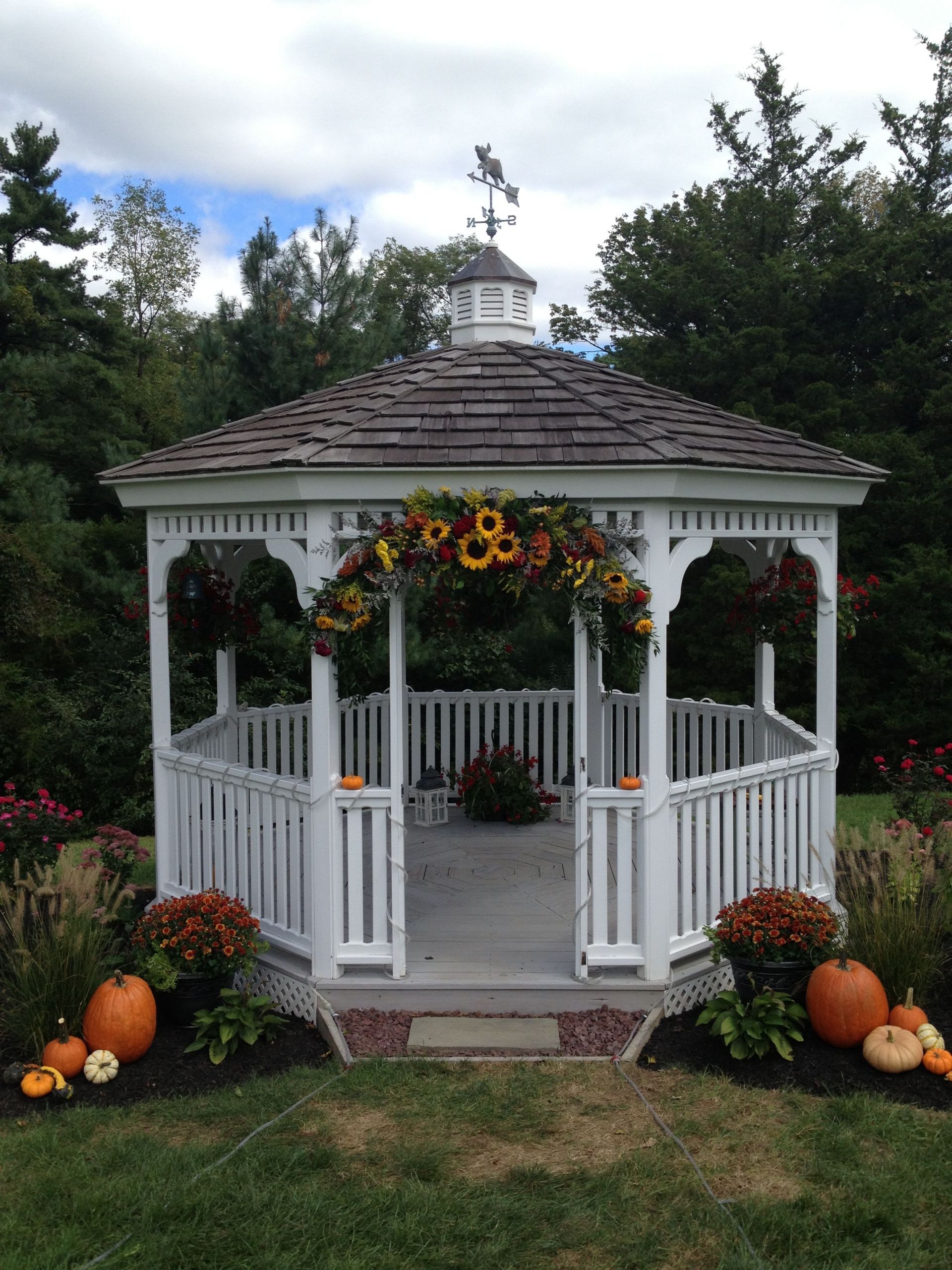 How To Decorate A Gazebo For A Wedding
 Decorated Gazebo for a Fall Wedding from the Garden Path