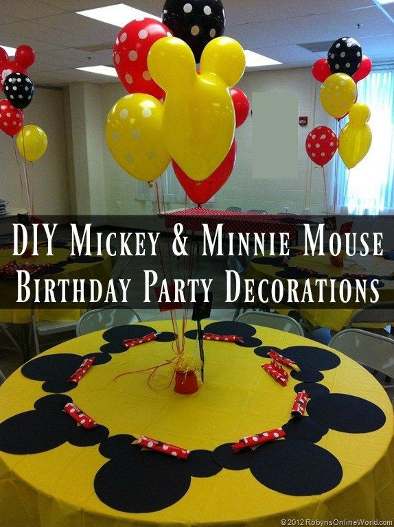 How To Decorate For A Birthday Party
 DIY Mickey Mouse and Minnie Mouse Party Decorations