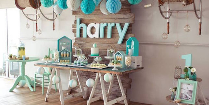 How To Decorate For A Birthday Party
 Kara s Party Ideas Rustic Beach Ball Birthday Party