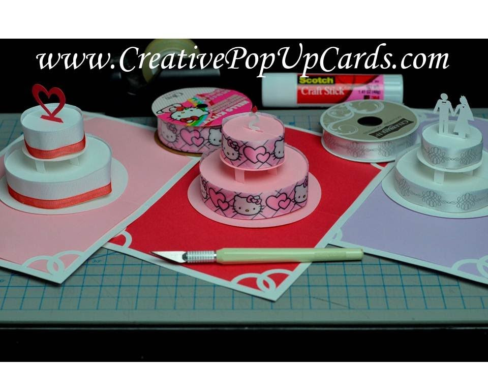 How To Make Birthday Cakes
 How to make a Birthday Cake or Wedding Cake Pop Up Card