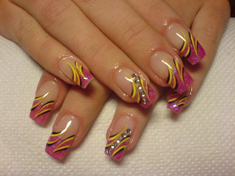 How To Nail Designs
 Multi Colored Nail Designs