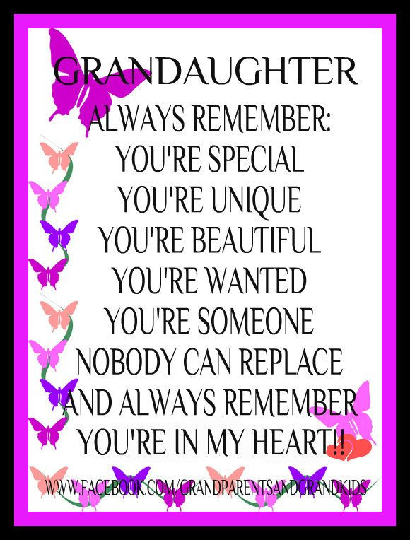 I Love My Granddaughter Quotes
 Beautiful Granddaughter Quotes QuotesGram