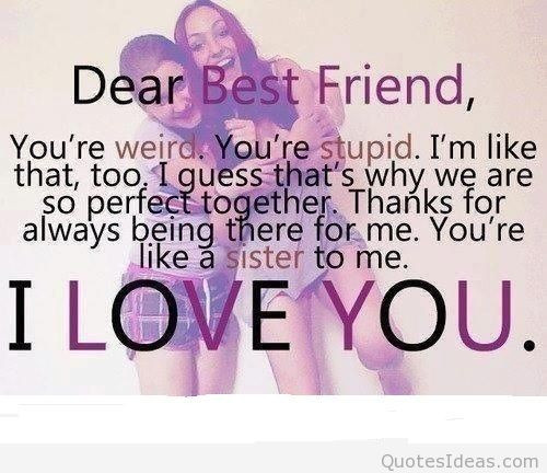 I Love You Best Friend Quotes
 BFF QUOTES TUMBLR image quotes at hippoquotes