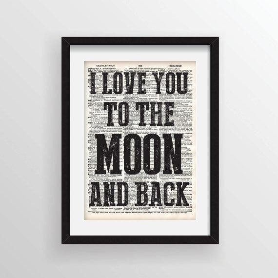 I Love You To The Moon And Back Quote
 Quote I love you to the moon and back Recycled