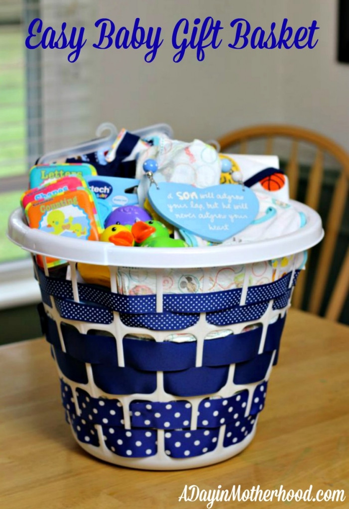 Ideas For Baby Shower Gift Baskets
 Easy Baby Gift Basket