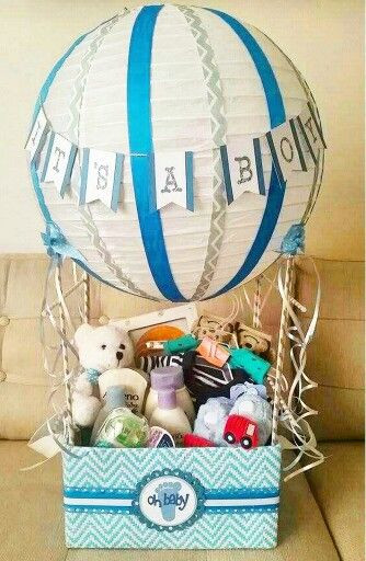 Ideas For Baby Shower Gift Baskets
 Hot air balloon baby shower t basket my Diy