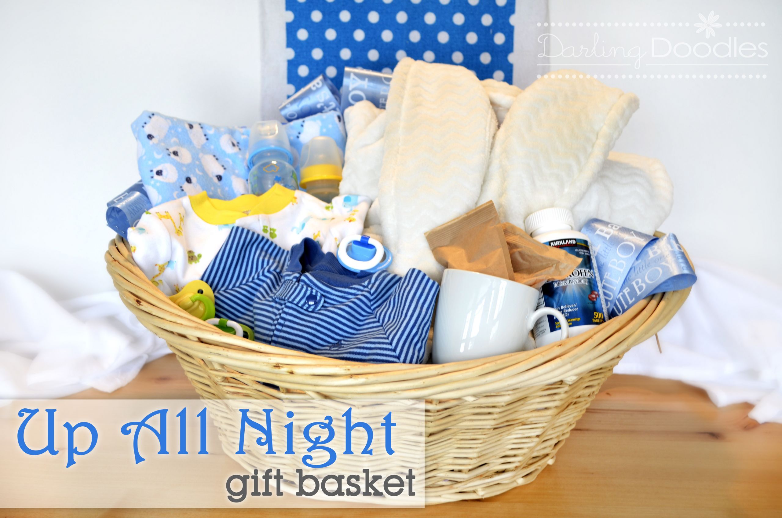 Ideas For Baby Shower Gift Baskets
 Up All Night Survival Kit Darling Doodles