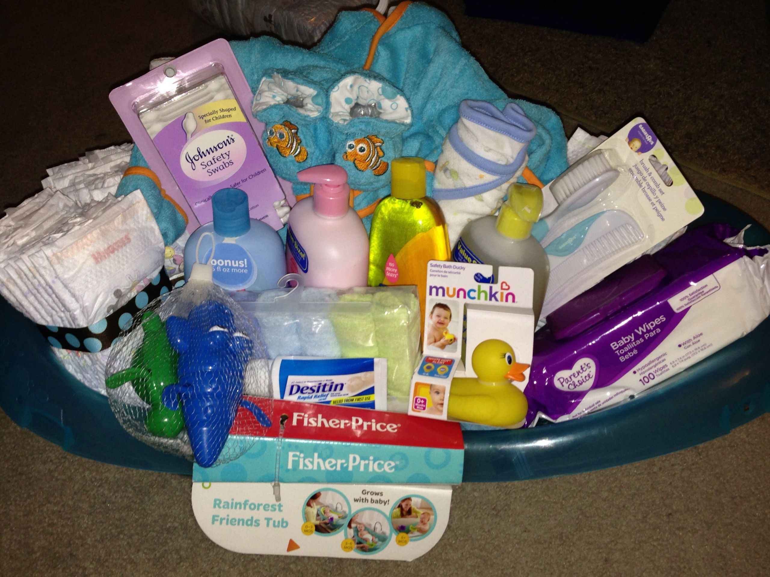 Ideas For Baby Shower Gift Baskets
 Baby Bath Gift Basket Baby shower ideas