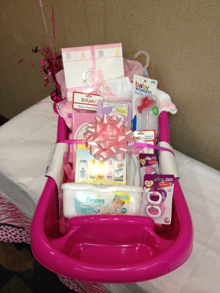 Ideas For Baby Shower Gift Baskets
 Baby shower t basket idea