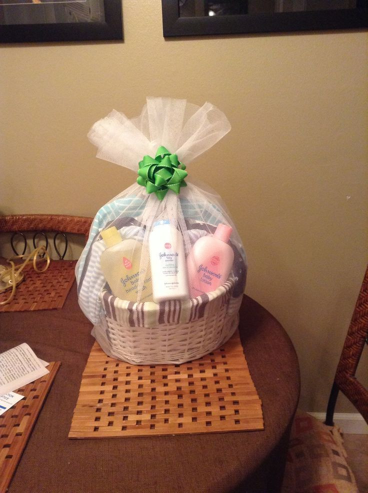 Ideas For Baby Shower Gift Baskets
 DIY baby shower t basket and bow DIY ideas