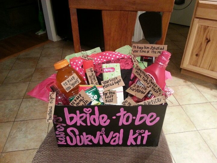 Ideas For Bachelorette Party Gifts
 For my friends bachelorette party I made her a bride to be