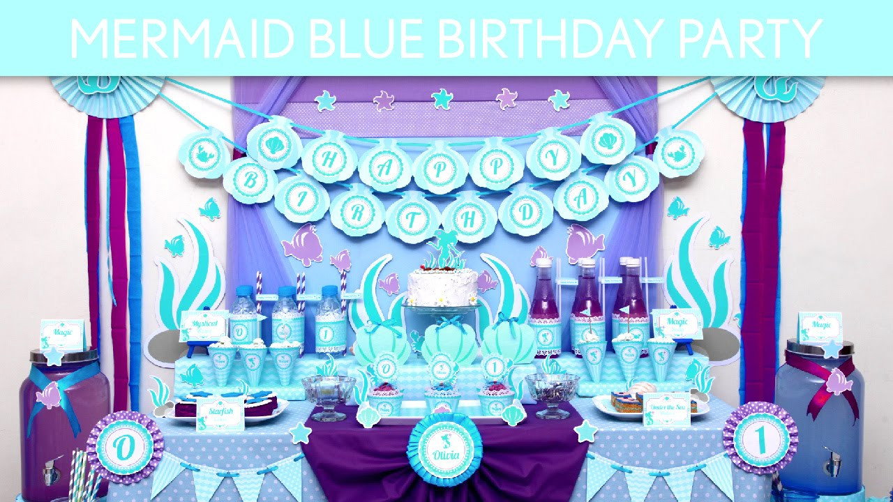 Ideas For Birthday Party
 Mermaid Blue Birthday Party Ideas Mermaid Blue B132