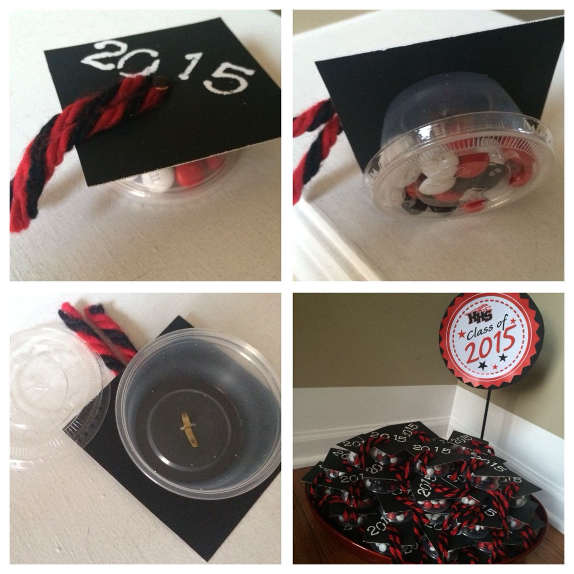 Ideas For Graduation Party Favors
 Graduation Party Favors I made these using 3"x3" black