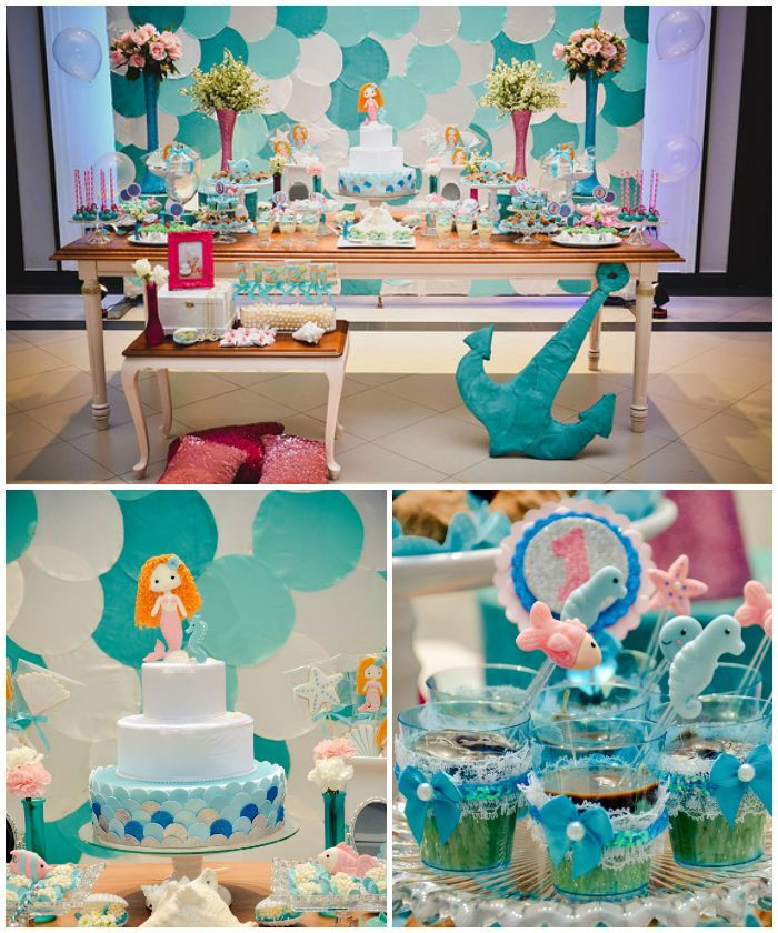 Ideas For Little Mermaid Birthday Party
 Mermaid Themed 1st Birthday Party kara s party ideas