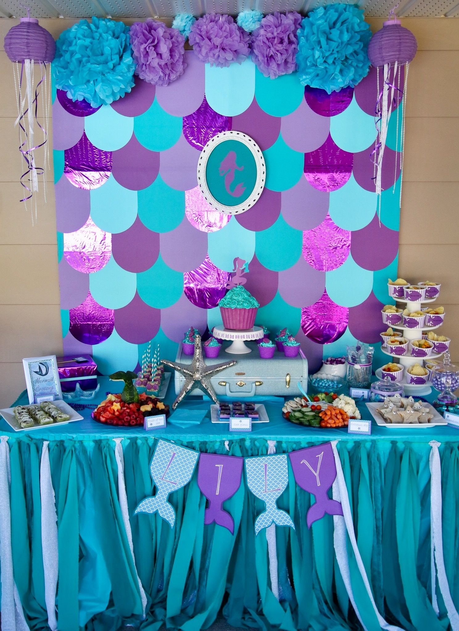 Ideas For Little Mermaid Birthday Party
 Mermaid party table decorations Under the sea birthday