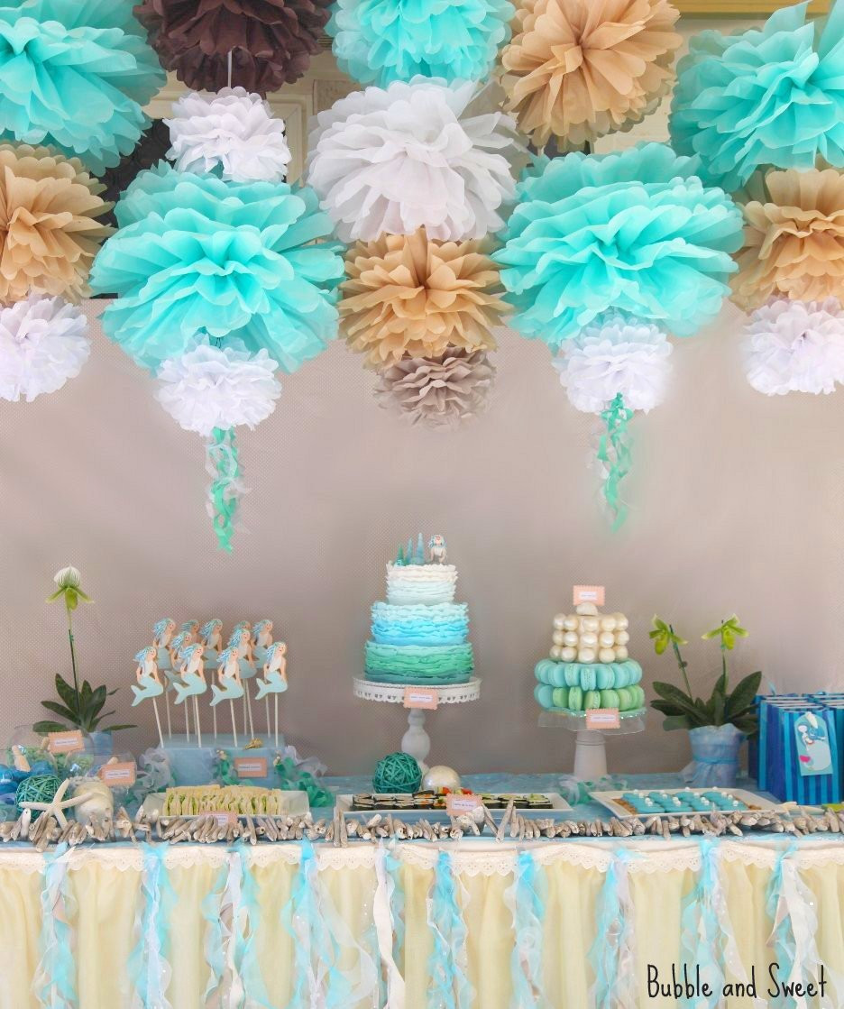 Ideas For Little Mermaid Party
 Bubble and Sweet Lilli s 7th Birthday Party Mermaid Party