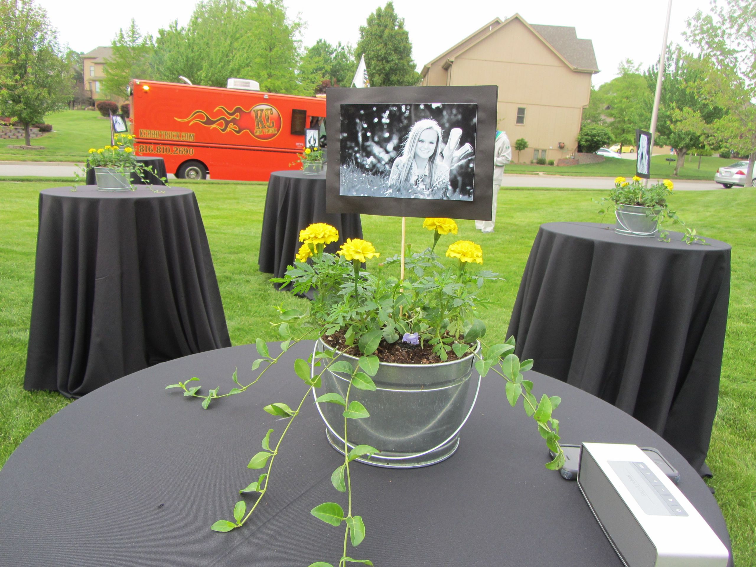 Ideas For Outside Graduation Party
 Outdoor Graduation Party with Food Truck Black White