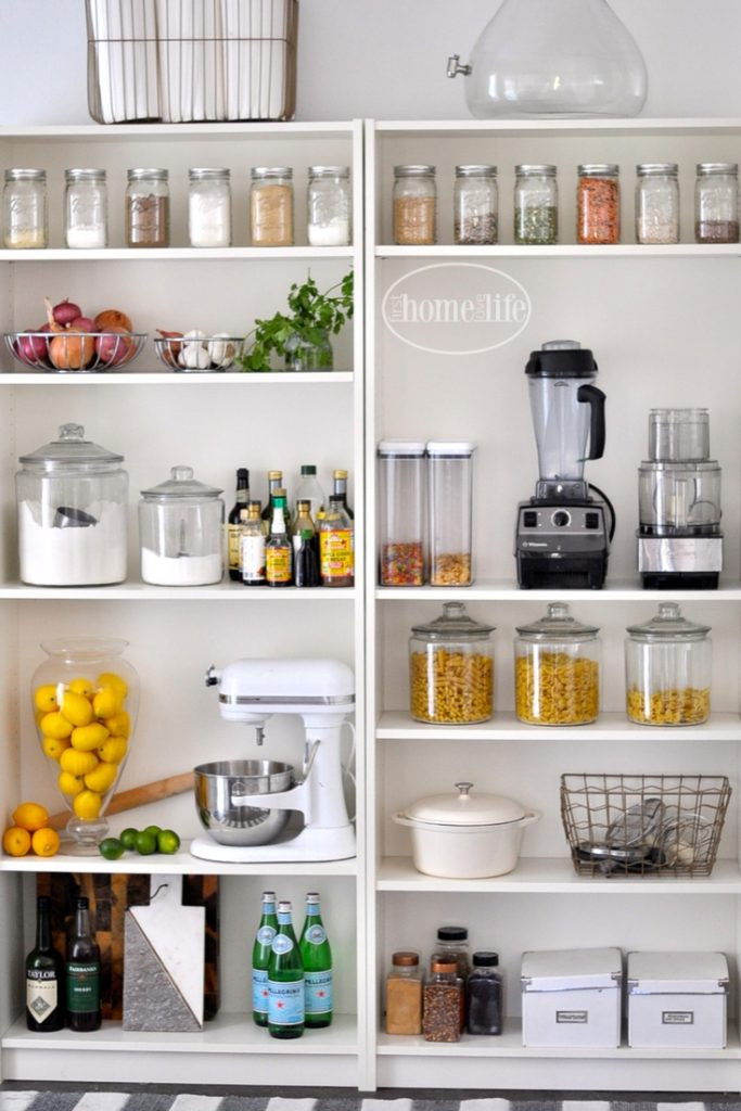 Ikea Kitchen Storage Ideas
 Open Pantry Using Bookshelves First Home Love Life