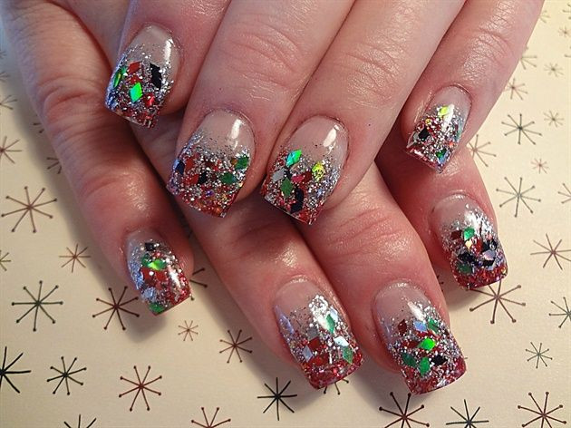 Images Of Christmas Nail Art
 Christmas Ombre Nail Art Gallery by nailsmag