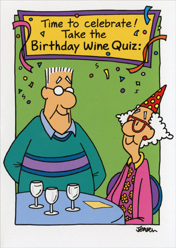 Images Of Funny Birthday Cards
 Birthday Wine Quiz Funny Humorous Birthday Card by