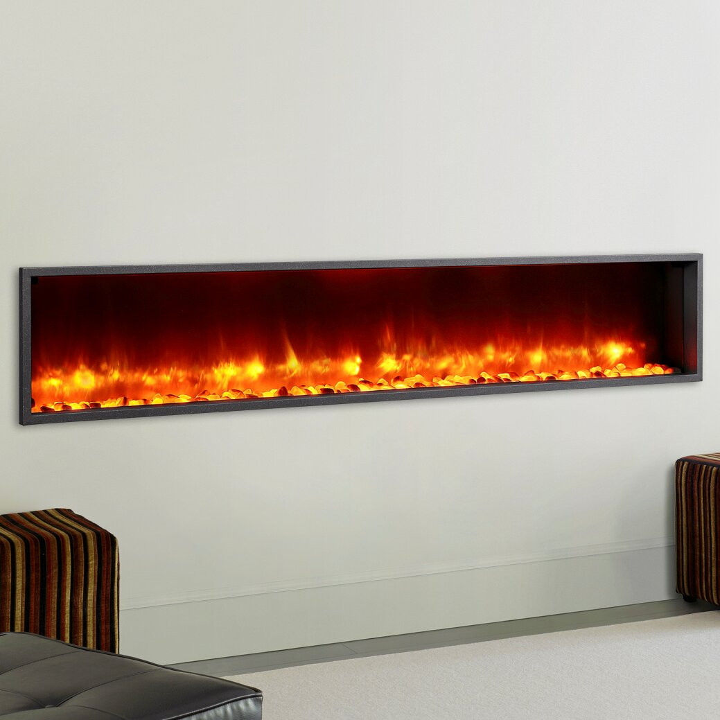 In Wall Electric Fireplace
 Dynasty 79" Built in LED Wall Mount Electric Fireplace