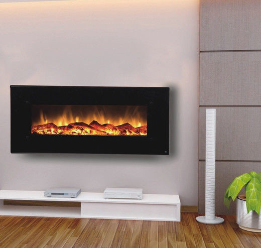 In Wall Electric Fireplace
 50" Touchstone Electric Wall Fireplace The yx Heats 400