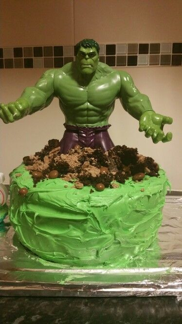 Incredible Hulk Birthday Cake
 My version of the Hulk cake