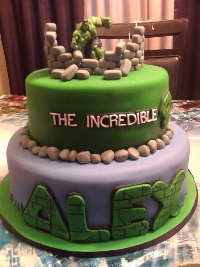 Incredible Hulk Birthday Cake
 The Incredible Hulk birthday cake … kids cake